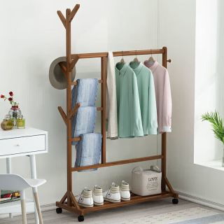 居家收纳好帮手 唯良多功能双杆衣帽架，简约实用提升卧室空间利用率